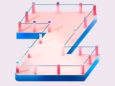 Z — Zone Typeface Study / Day 26 Everyday_01594 3d artwork design graphic design illustration
