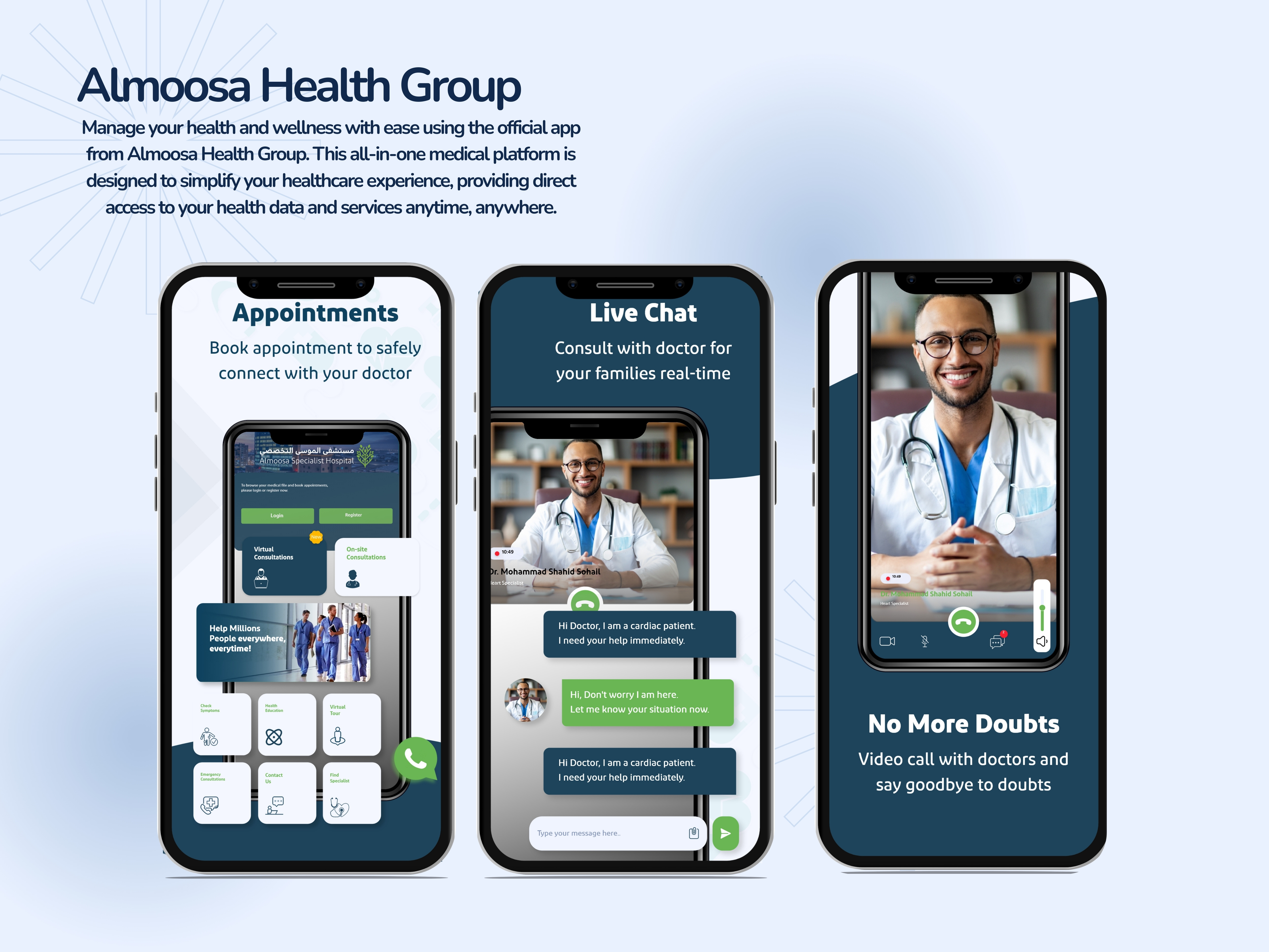 Almoosa Health Group - Mobile App Design and Development