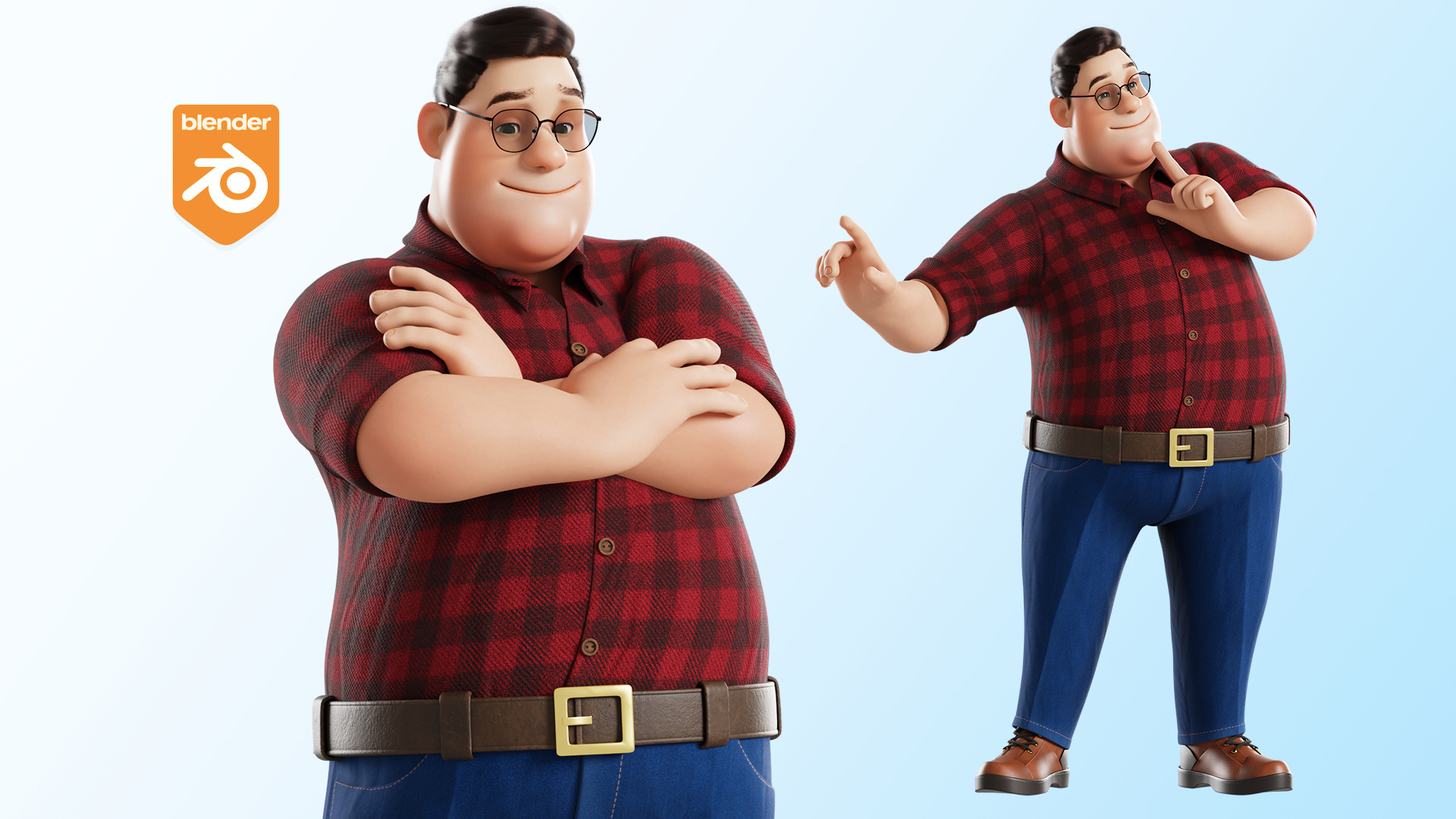 Fat cartoon character