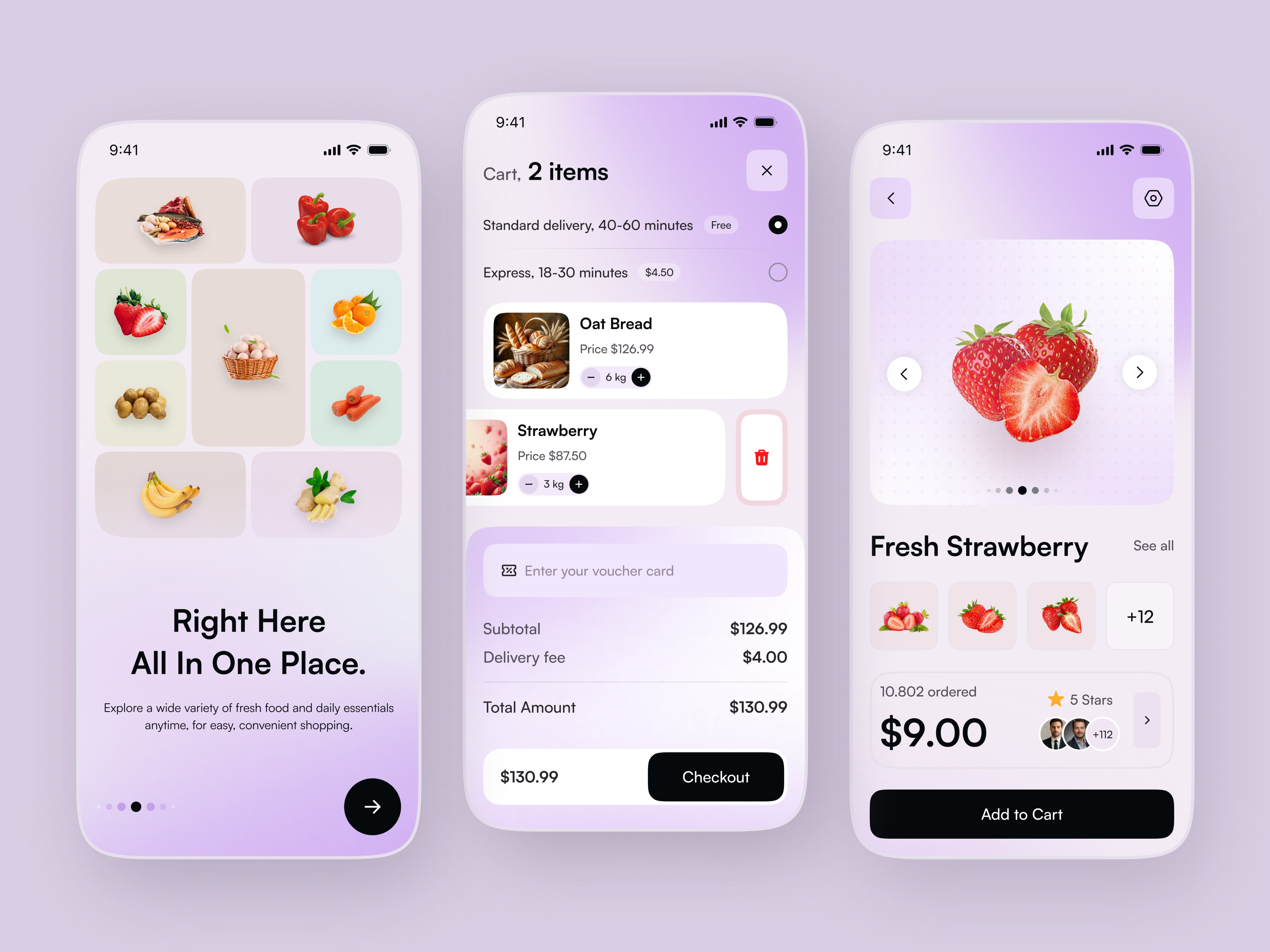 Grocery Mobile App e commerce app ecommerce food app food delivery grocery grocery app grocery delivery grocery mobile app ios app mobile app order status order tracking product listing real time tracking shopping app super market ui design uiux