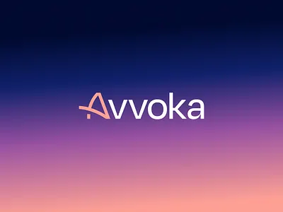 Avvoka.com rebrand ai branding gradient identity lawyer legal logo logotype pink startup