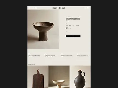 House Decor Shopify Theme - Issue 145 beige decor desktop ecommerce home layout minimal minimaldesign pdp product page shopify shopify theme store template theme ui ux web webdesign
