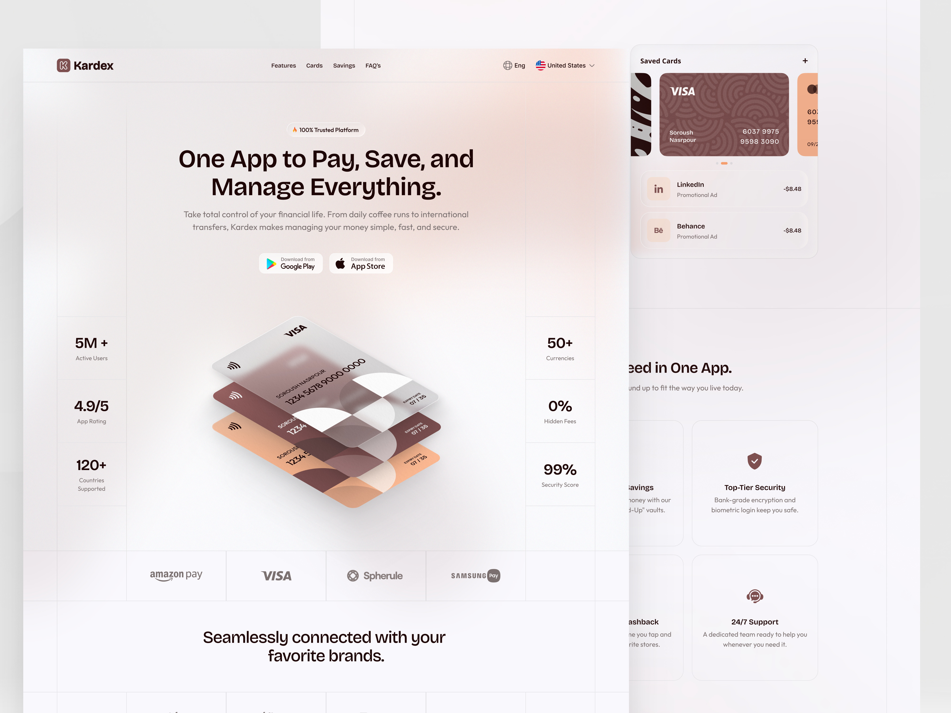 Example of Website UI Design Concept (5 Subpages) 