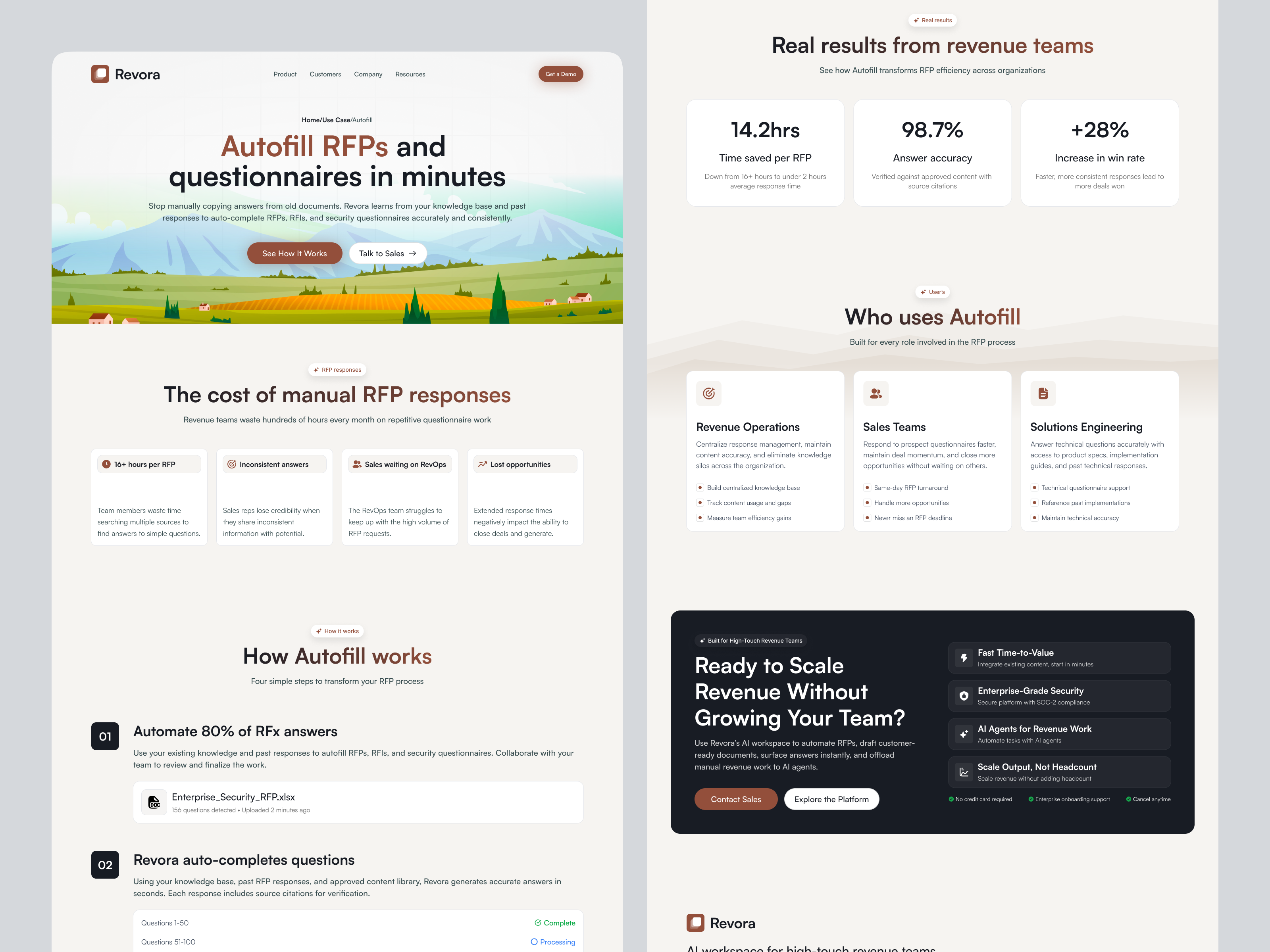 AI Workspace - Enterprise Sales Teams | Autofill Details | SaaS interface product service startup ui ux web