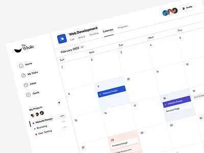 Web App Ui branding calendar calendar view dashboard dashboard ui dstudio landing ui pms product product design project management saas task manager typography ui ui ux ux web app web development website