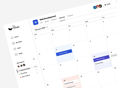 Web App Ui branding calendar calendar view dashboard dashboard ui dstudio landing ui pms product product design project management saas task manager typography ui ui ux ux web app web development website