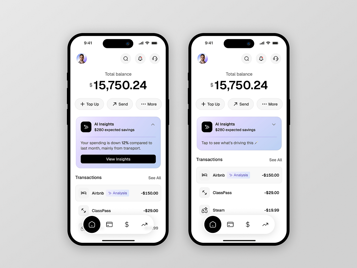 AI Wallet – Mobile Fintech Interface Image 0