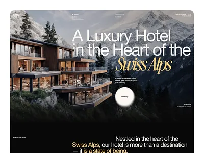 Alpine Luxury Hotel — Website Design alpine development framer hotel website landing page landing page design luxury website premium turnkey website ui ui design ui ux ux web design webflow website
