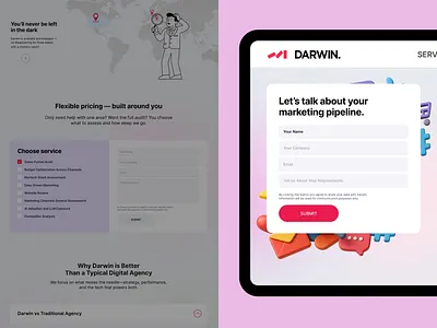 SaaS Landing Page — Product Design Direction – UI Animation b2b product conversion design landing page marketing design saas project web page