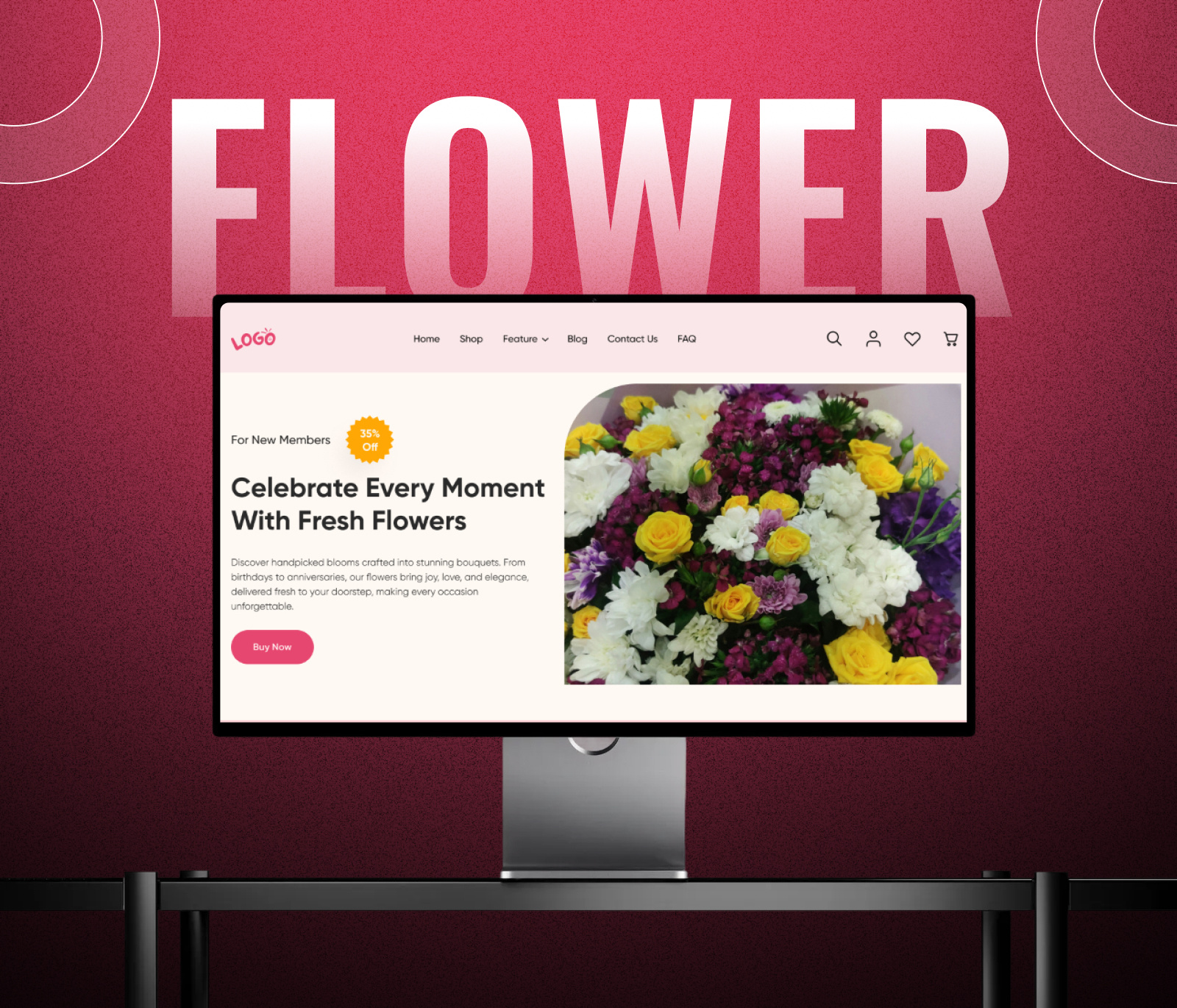 Flower Shop Website UI – Elegant eCommerce Experience color palette design system ecommerce website flower shop product design typography ui ui design uiux user experience ux design web design
