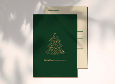 Merry Christmas Postcard Design christmas design graphic design merry stationery