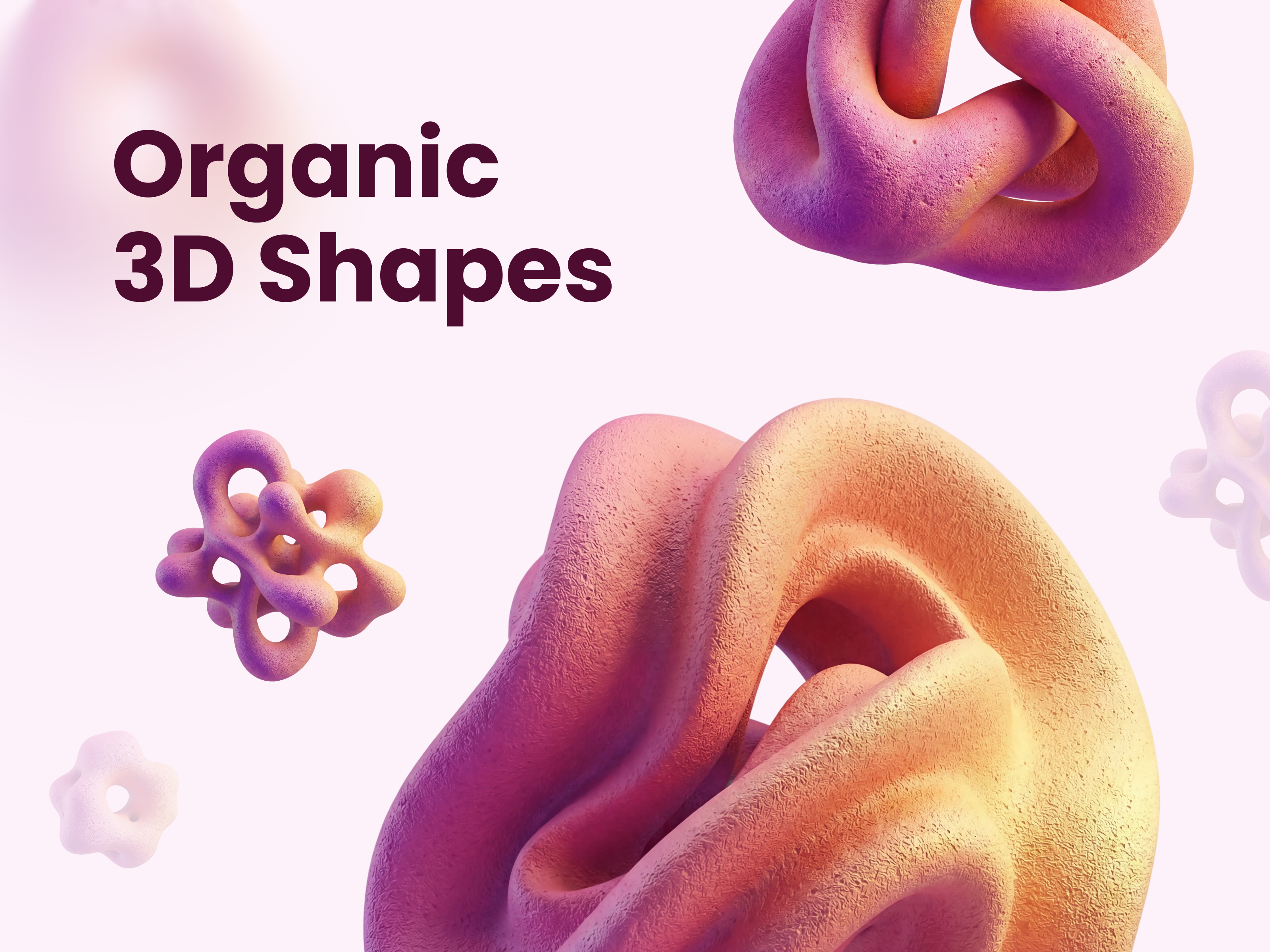 Organic Abstract 3D Shapes 3d 3d icon 3d illustration abstract abstract shape blender gradient gradient icon gradient illustration gradient shape grainy texture hero hero section illustration organic organic shape plush plush core saas soft ui