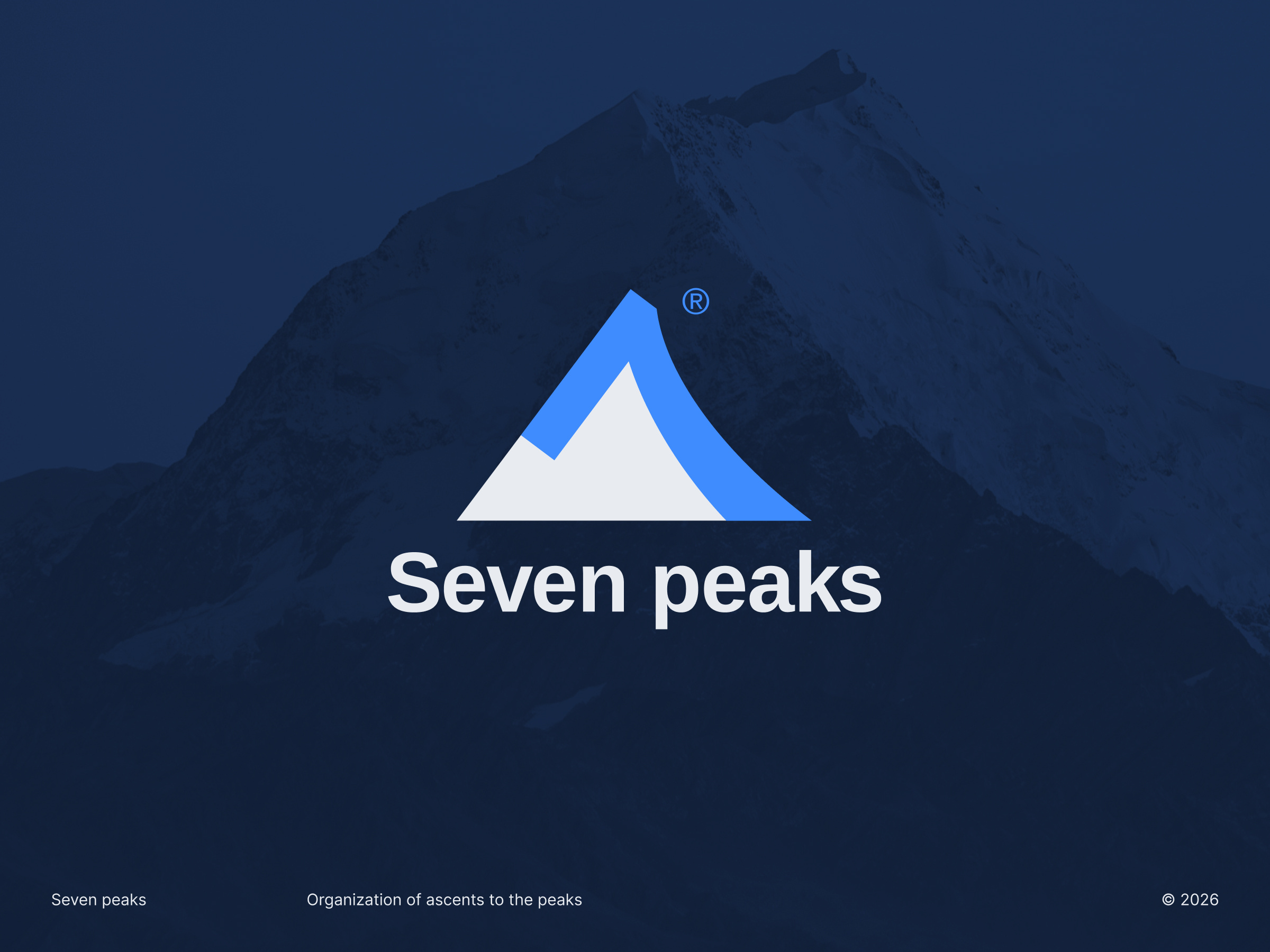 Seven peaks logotype brand design branding custom logo design graphic design logo logo design mountains peak seven typography