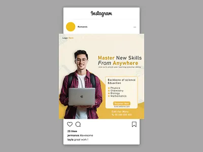 Education Branding | Social Media Post Design advertisement business branding clean design creative post design design for business edtech education design graphic design marketing social media design social media post