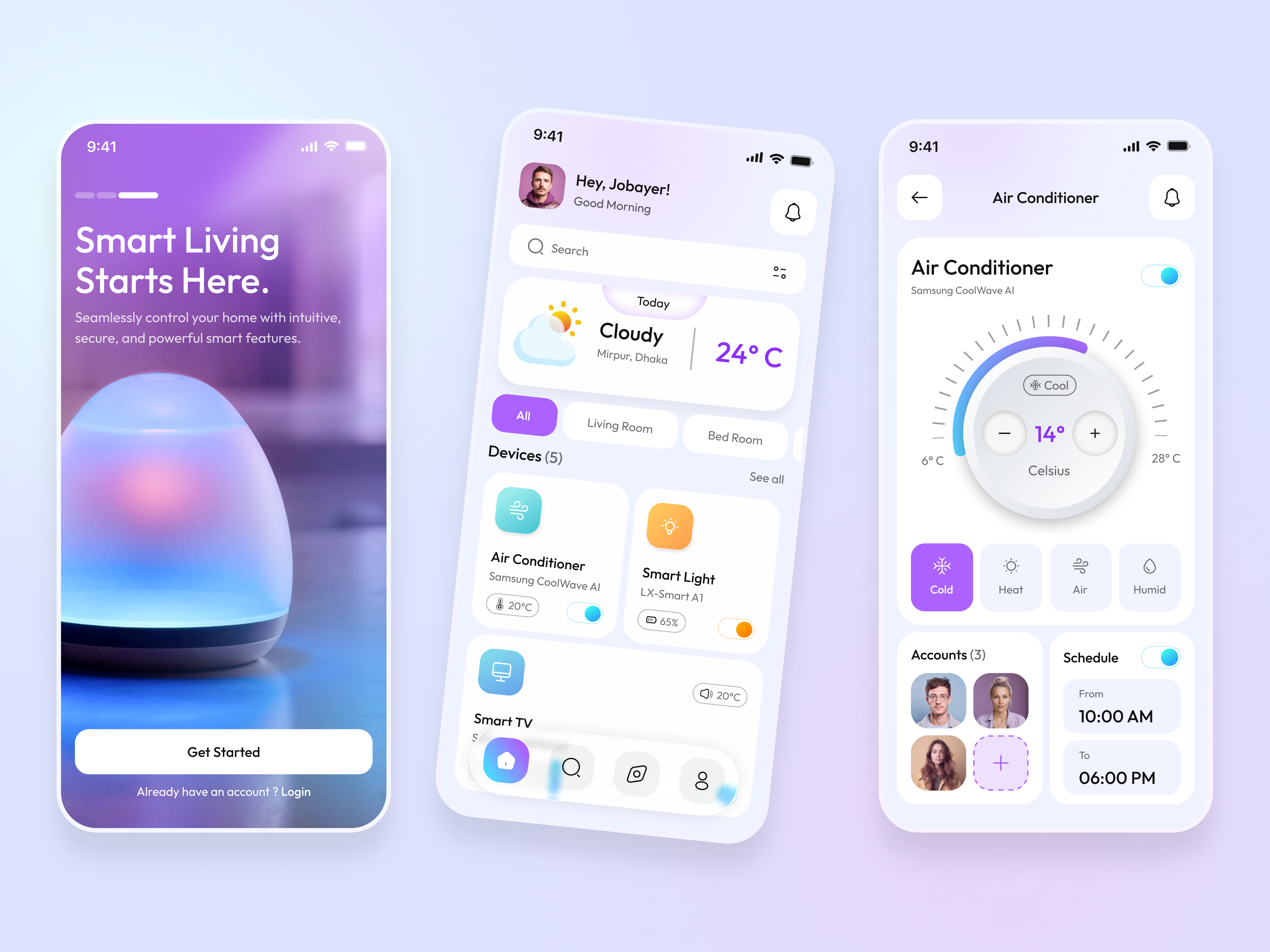 Smart Home Control App UI ai home control camera app clean ui colorful design component home app home security app home web live streaming app mobile app onboarding remote control responsive smart control ui smart home smart home app smarthome ui