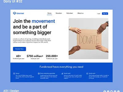 Crowdfunding page Daily UI #0032 3d animation app branding dailyui design graphic design illustration logo motion graphics ui ux vector