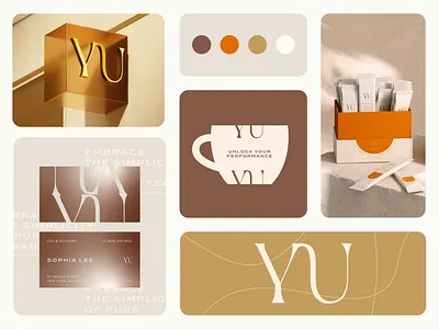 YU - Tea Branding & Packaging Design 3d bevarege brand identity branding cafe coffee coffee shop design drink emblem food illustration label logo logo design packaging tea tea branding tea packaging wellness