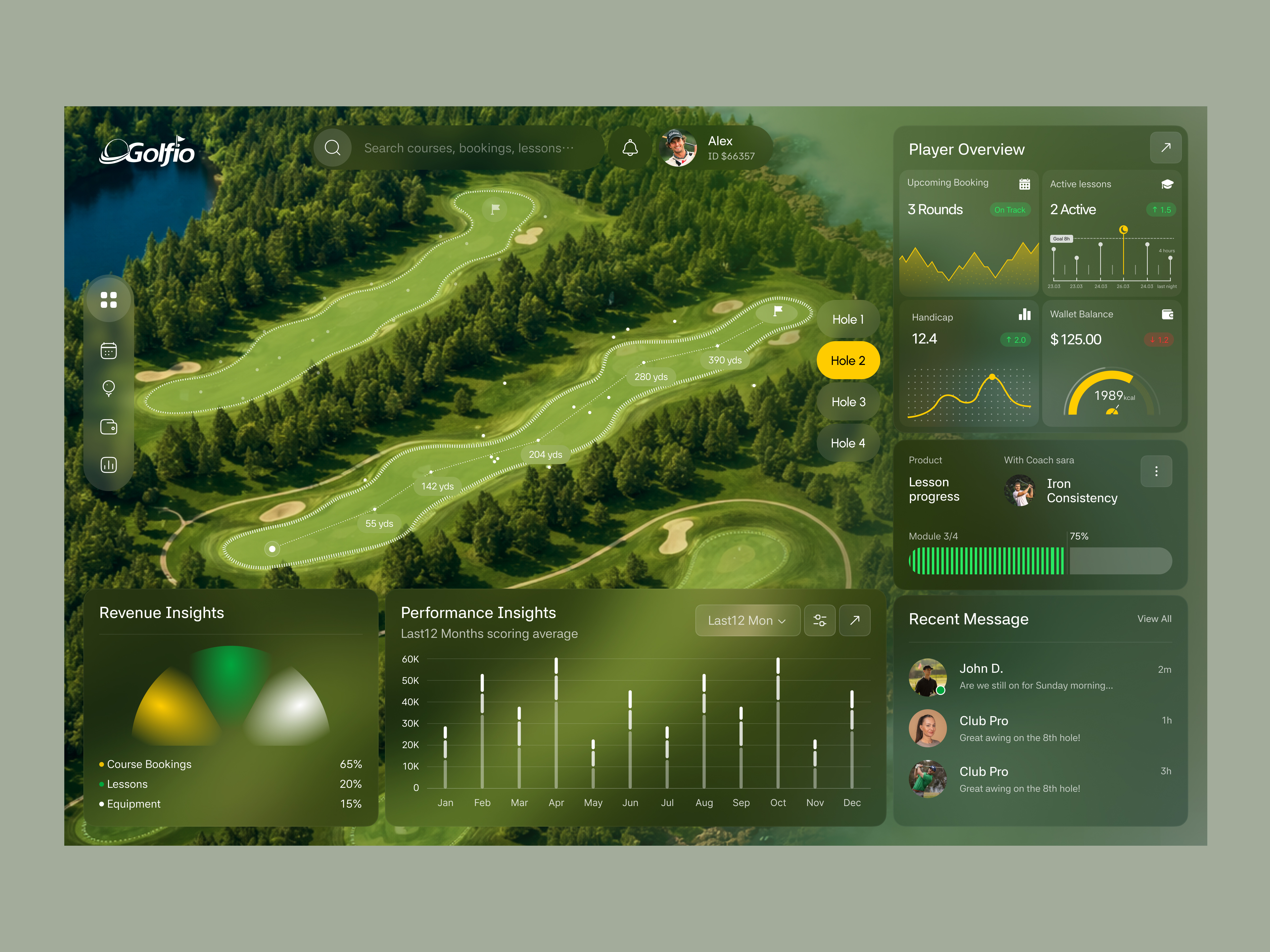 Example of ⛳ Golf Platform UI/UX Design