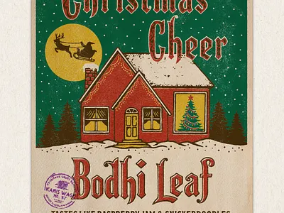 POSTER DESIGN FOR BODHI LEAF illustration poster vintage vintage poster