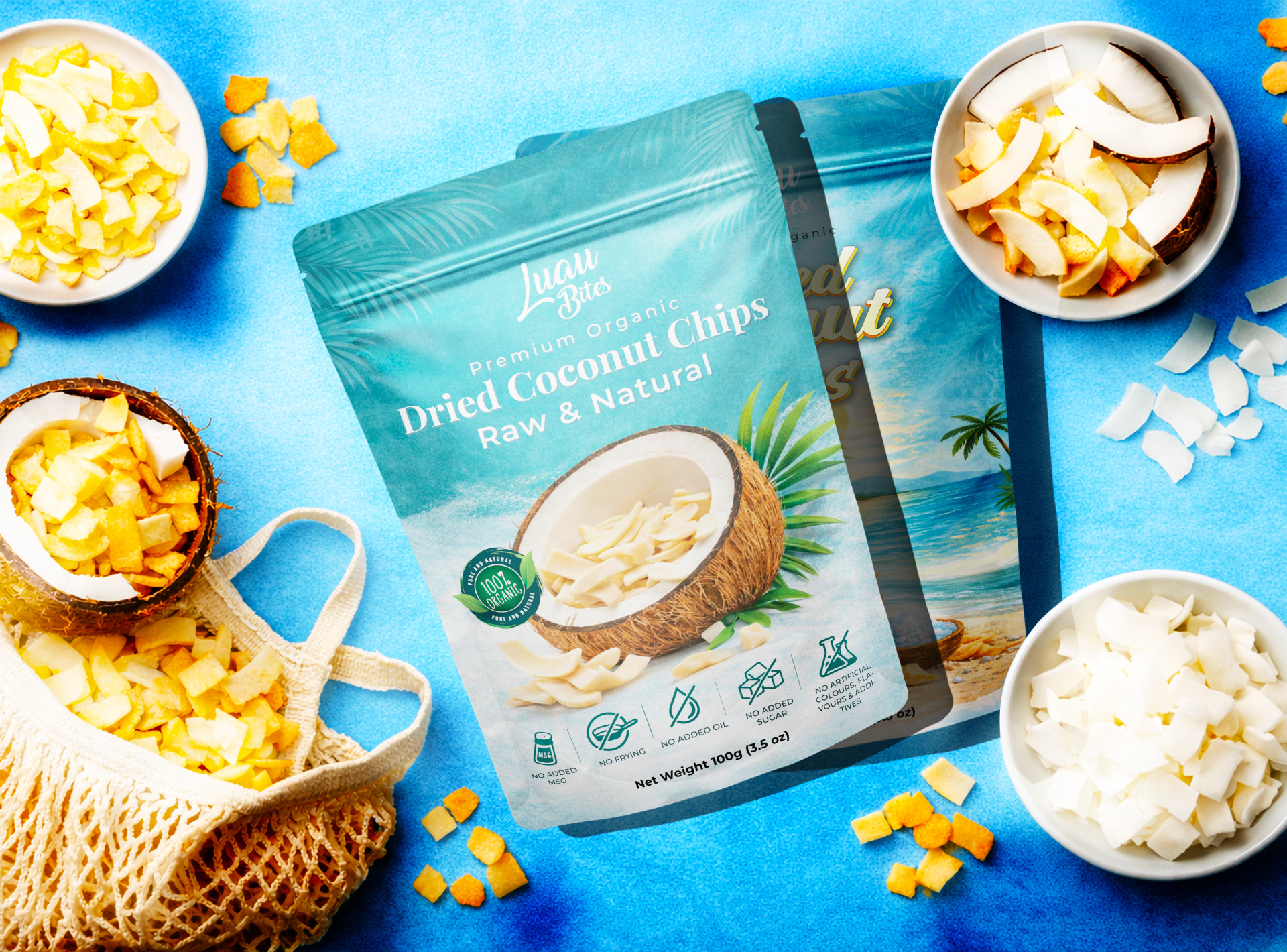 Coconut Chips Pouch Packaging and Label Design coconut chips packaging coconut chips packaging design fmcg packaging fmcg packaging design food label design food packaging food packaging desigtn label label design packaging packaging design pouch pouch design pouch label pouch label design pouch packaging pouch packaging design product design product label product packaging design