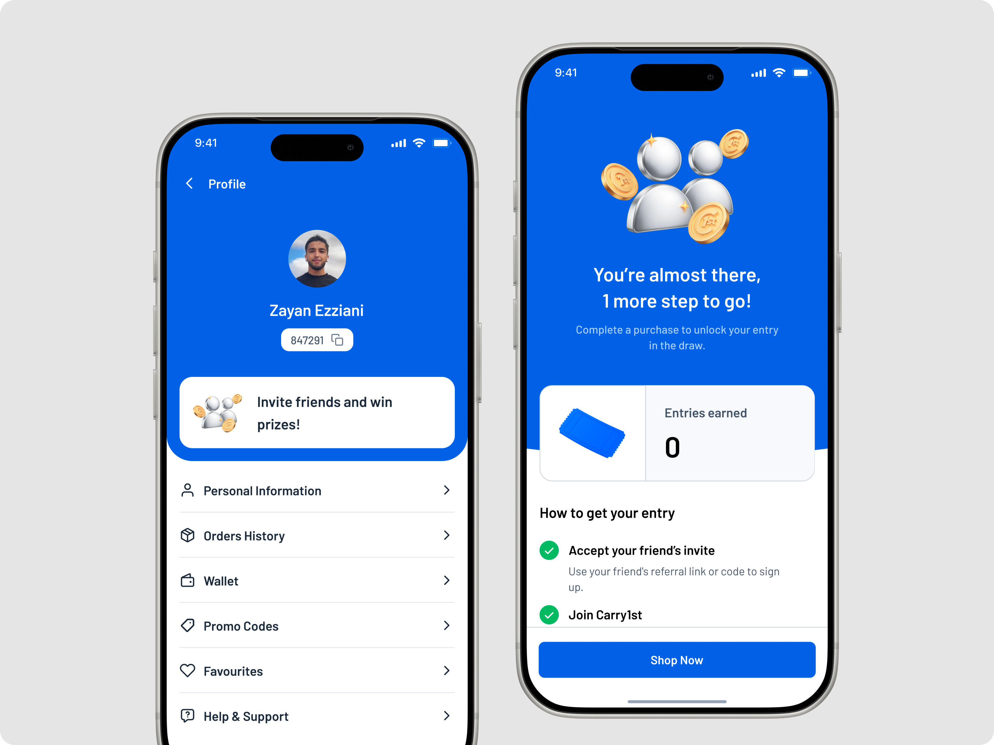 Referral Program app mobile design referral ux