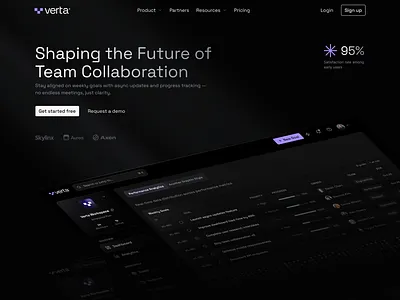 Hero section for Verta hero hero section landing page web design website