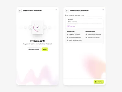 Invite members (exploration draft) account setup add add member add user household household members invitation invite invite member invite user send invite user management utility