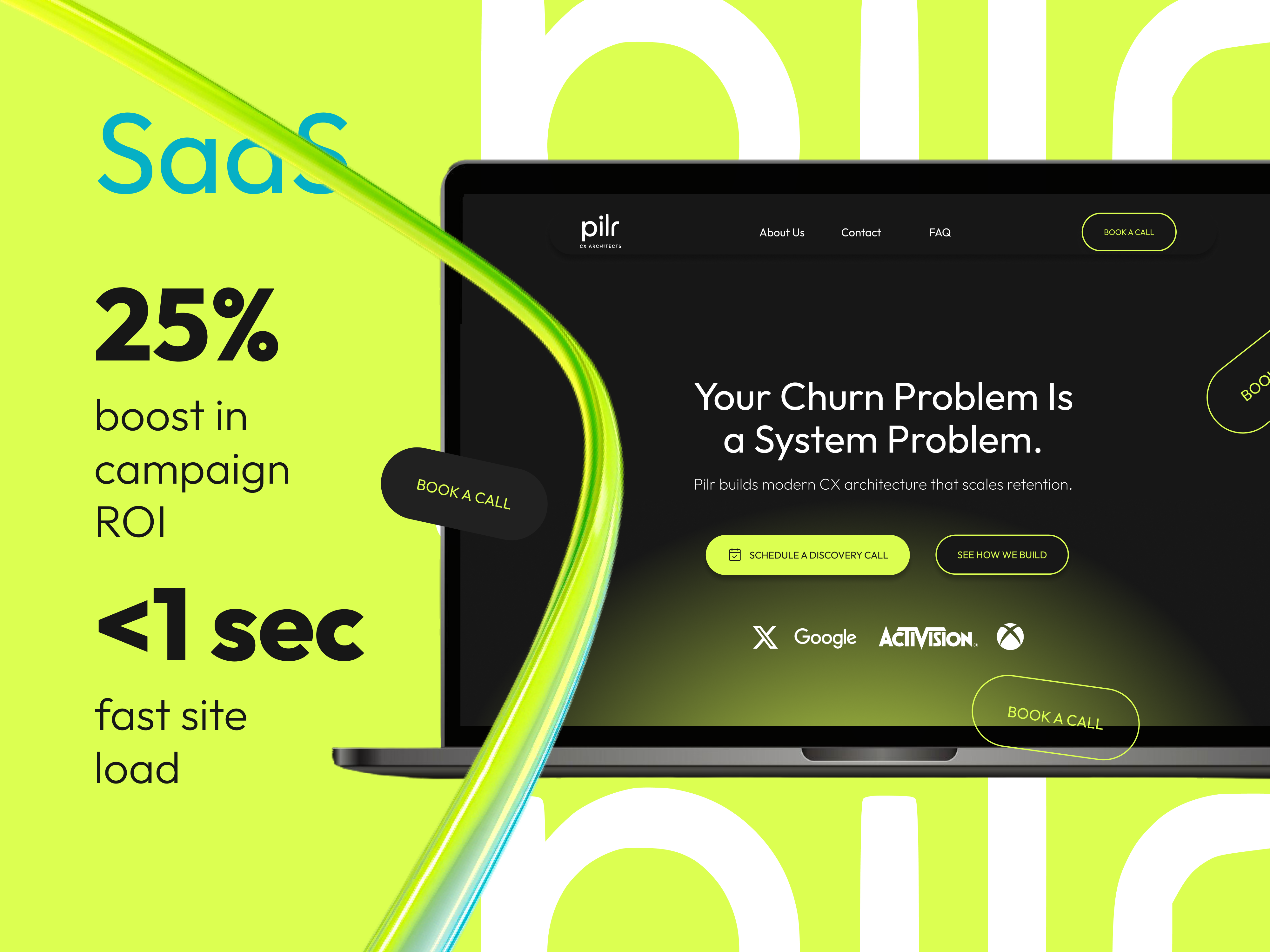 High-converting landing page for a CX platform focused on churn design ui ux uxui web design webflow webflow website