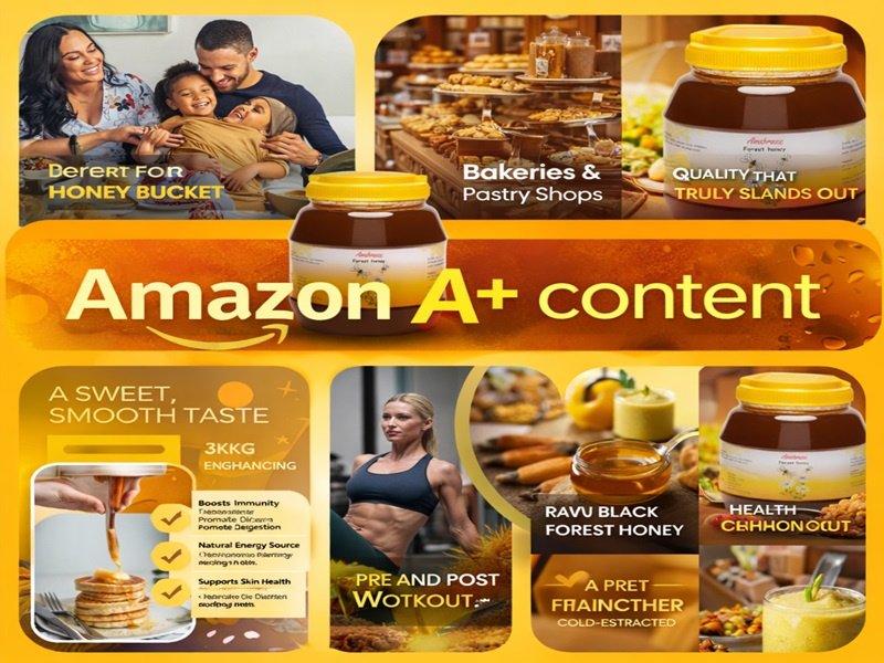 Amazon A+ Content: Forest Honey amazon amazon ebc amazon product branding graphic design