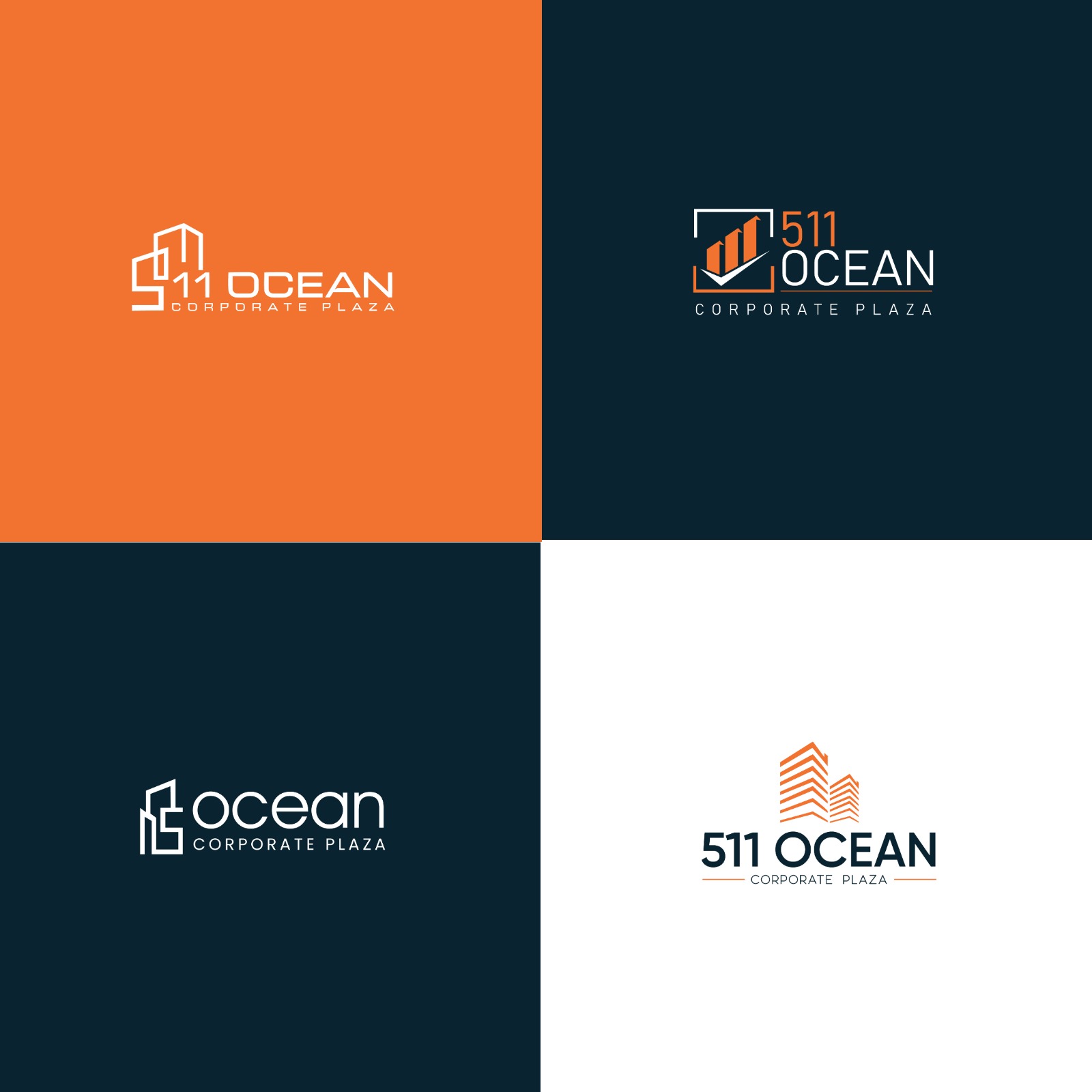 511 Ocean Corporate Logo Design 3d brandguidelines brandidentity branding canva clean design corporate figma graphic design illustrator logo logo design logomark photoshop property realestate ui ui ux ux xd