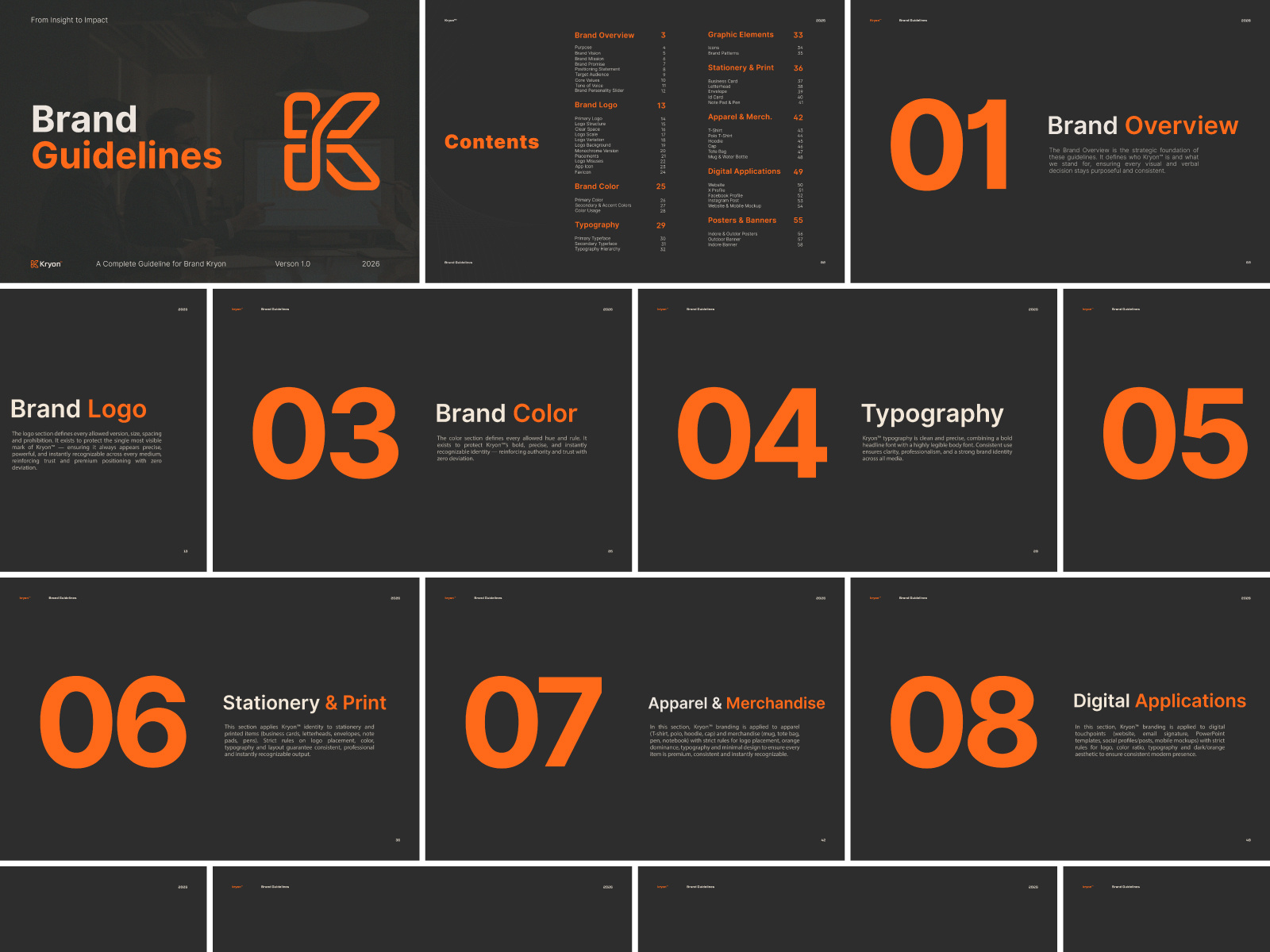 Kryon™ - Brand Guidelines brand book brand guide brand guidelines brand identity brand visual branding logo logo design logo designer logo folio logo mark logos visual identity