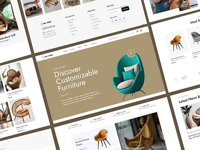 Modern Furniture eCommerce Website UI branding elementor elementor pro graphic design illustration ui web design web development website wordpress
