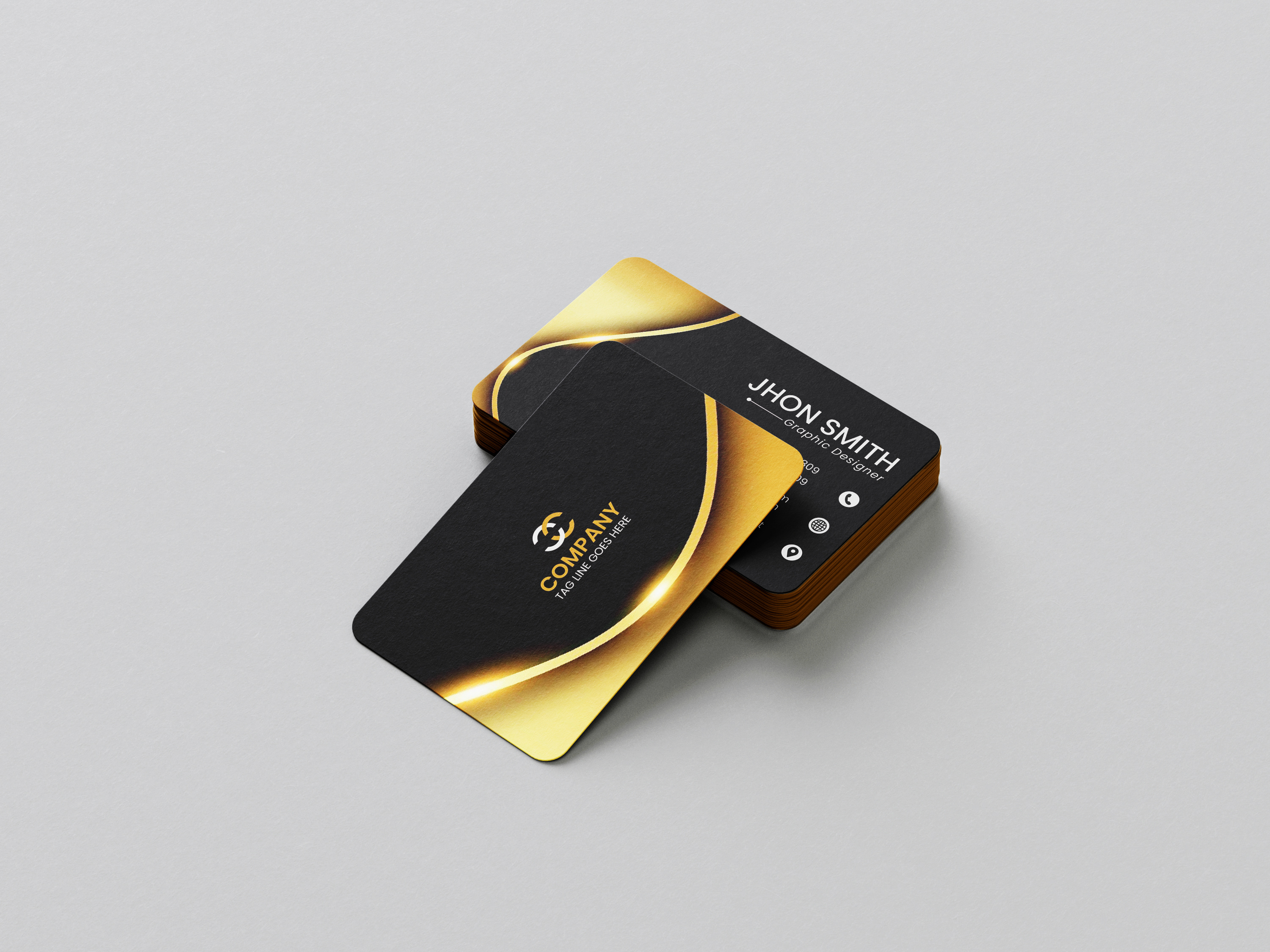 Luxury Black & Gold Business Card Design black and gold brand identity branding business card business card design corporate design creative elegant graphic design graphixlift luxury design minimal design mockup modern design premium print design stationery typography visual identity