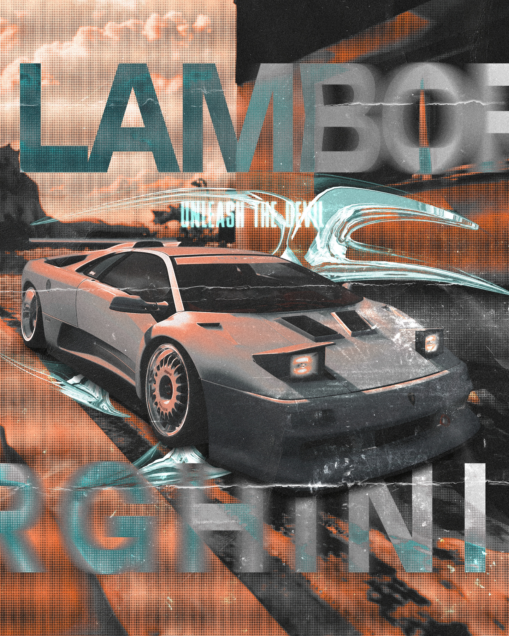 "Unleash The Devil" Poster adobe photoshop branding car design graphic design illustration photoshop poster