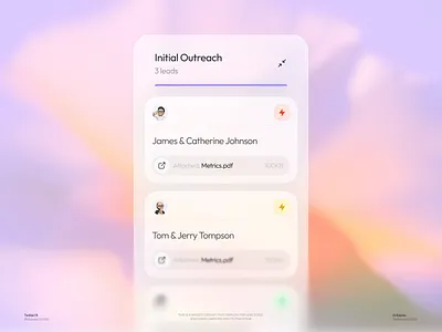 Lead Tracker concept design interface product design ui ux