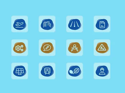 Custom Iconography System for Service Lines brand identity branding creative design design graphic design icon design icon set