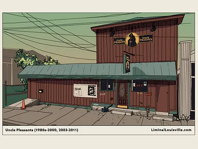 Uncle Pleasant's Illustrated Postcard architectural illustration editorial illustration illustration line art minimal nostalgic postcard postcard design print design urban illustration