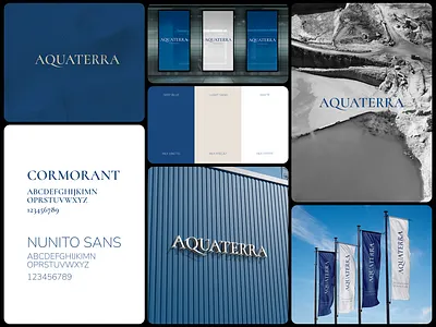 AQUATERRA — brand concept for a sand extraction company aqua brand branding concept design graphic design logo marketing marketing design naming sand visual visual design visual identity water
