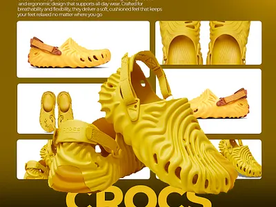 CROCS Shoes Poster For Social Media. 3d animation branding graphic design logo motion graphics ui