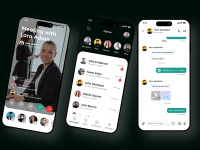 Team Chat & Calling App UI — Collaboration Experience chatapp collaborationui communicationapp designinspiration digitalproduct dribbble enterpriseui figmadesign iosdesign messagingapp mobileappui productdesign remotework startupdesign teamchat uidesign uxdesign uxui videocalingui voicechat