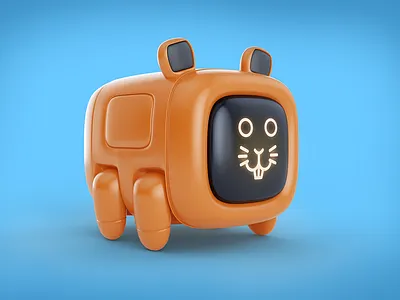 Hamster 3d animal art blender bot capybara cartoon character concept cyberpunk hamster illustration kawaii mascot pet render robot scifi