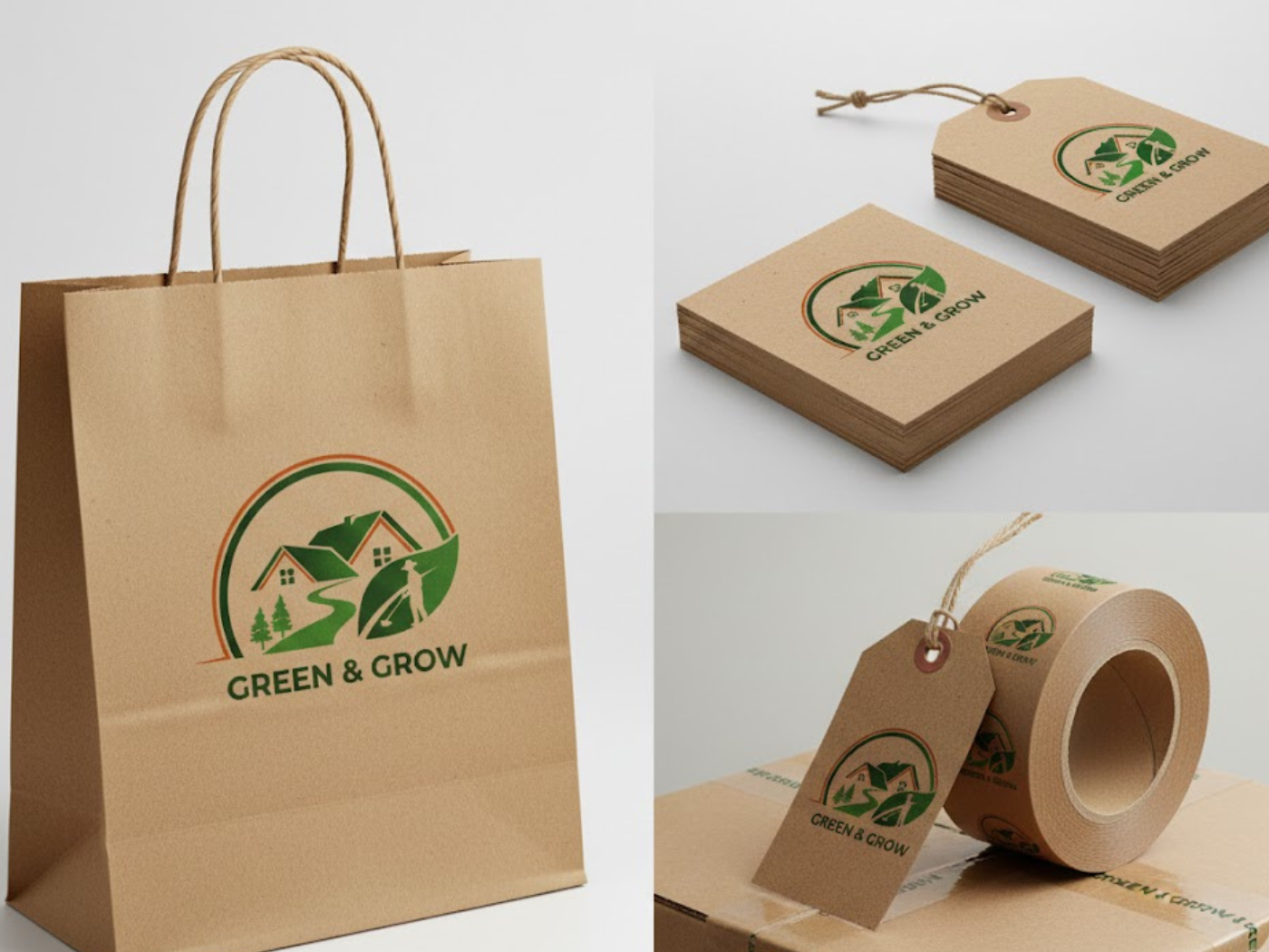 Green & Grow - Logo Design 3d brand identity design business logo corporate logo eco friendly logo environmental branding gardening logo graphic design green logo design landscaping logo lawn care logo minimal logo modern logo design nature logo professional branding real estate logo sustainable logo
