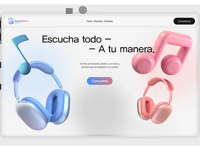 Daily UI - Landing Page branding daily ui design diseño uxui illustration logo music ui user profile ux