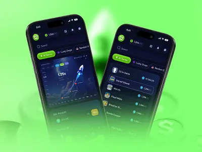 Crash Game - Mobile UI 3d animation graphic design ui