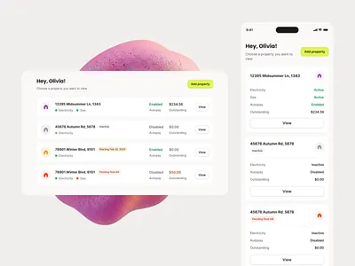 Property management account account status ai crm estate management household household management manage accounts management org management payment status property property management real estate settings status utilities utility