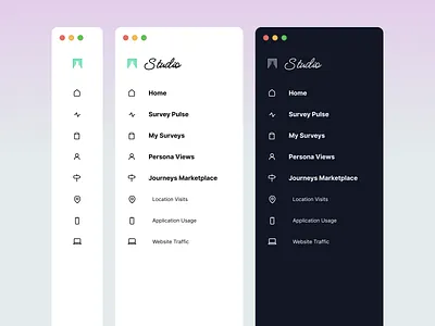 Global Navigation UI design navigation system platform product design ui ux