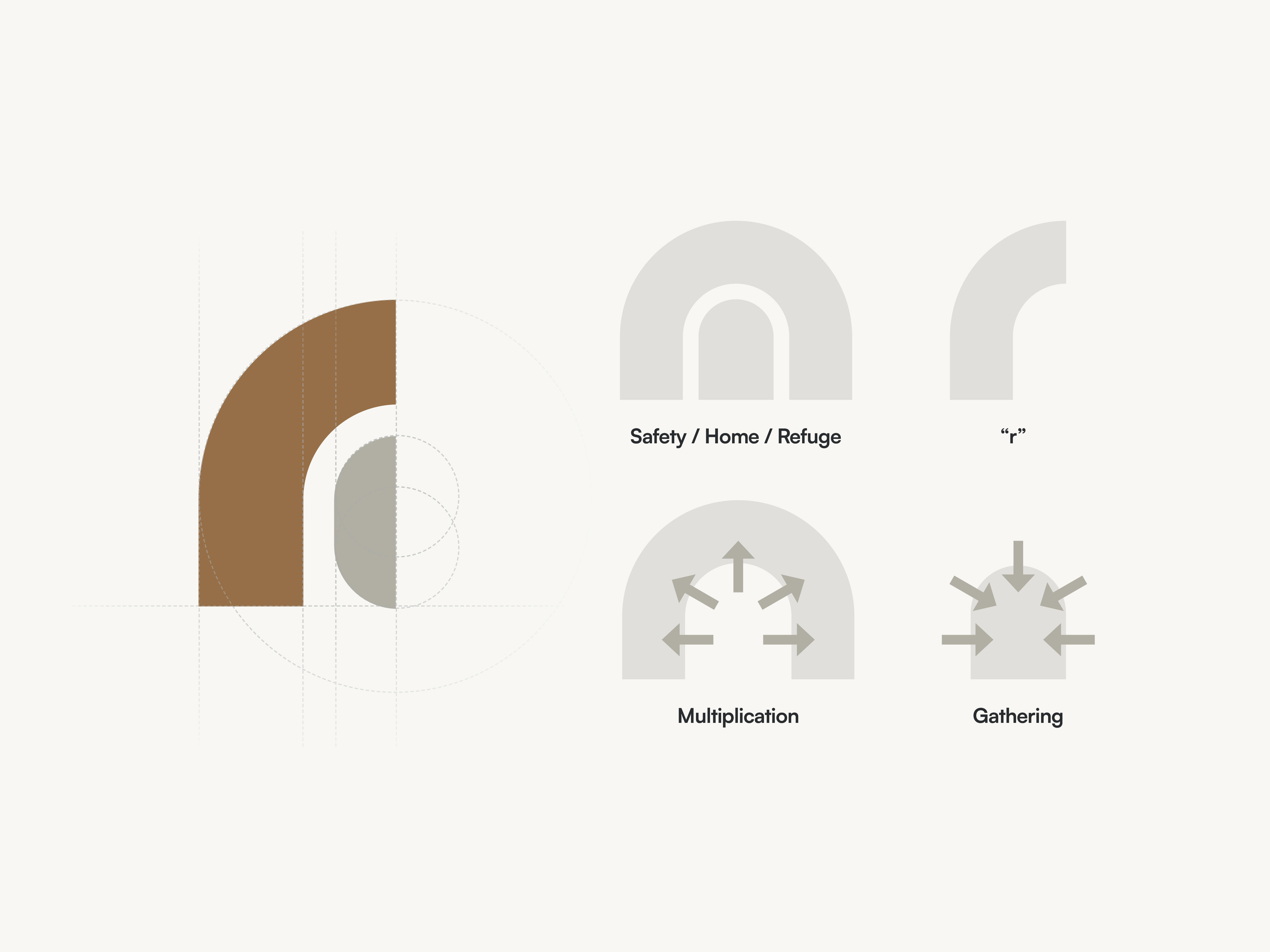Logo Symbolism & Construction for Refuge Church abstract branding christian church branding church logo geometric identity logo minimalism symbolism