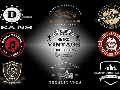 retro vintage logo designs