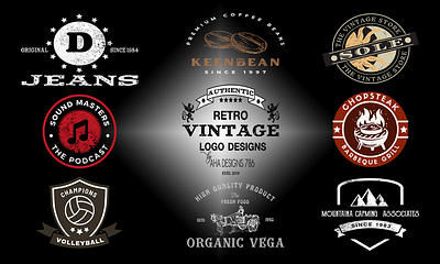 retro vintage logo designs