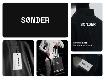 SØNDER — Minimal Fashion Brand Identity black white logo brand identity branding clothing brand clothing logo fashion brand fashion design fashion logo logo logo design modern logo popular logo streetwear top logo typography logo unique logo wear branding wordmark logo